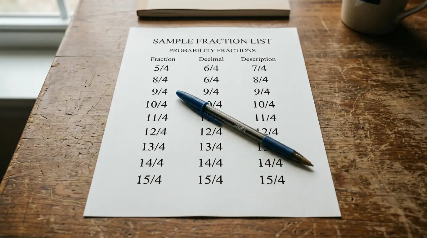 Fractional odds NBA betting conversion table with decimal and implied probability equivalents