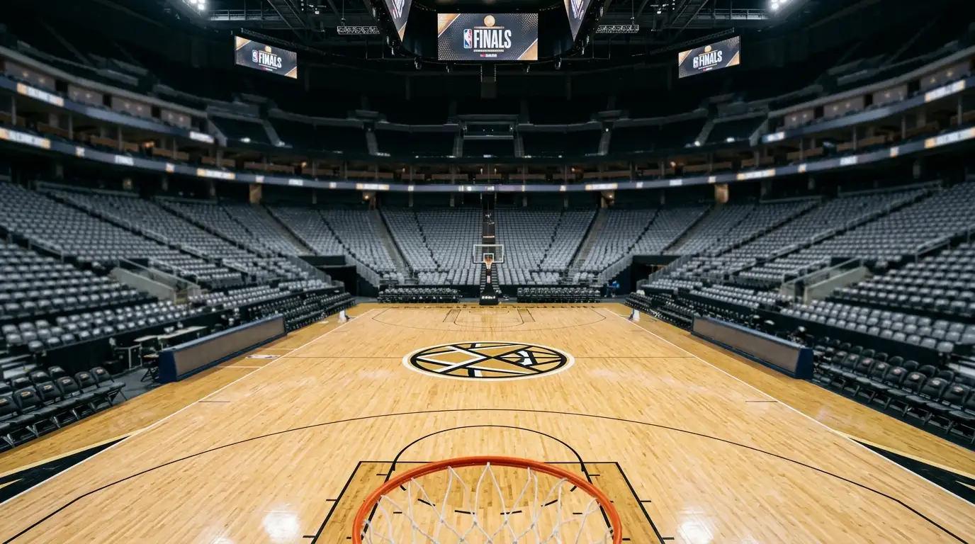 NBA Finals officiating crew and championship trophy with referee assignment context for betting markets